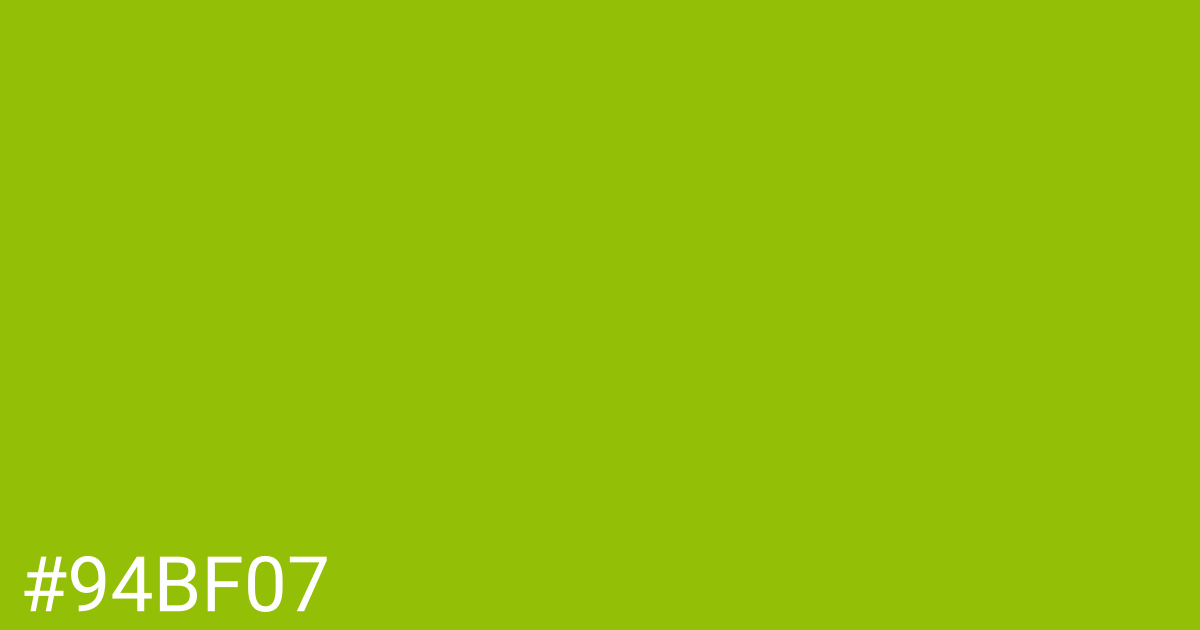 Hex color #94bf07 graphic