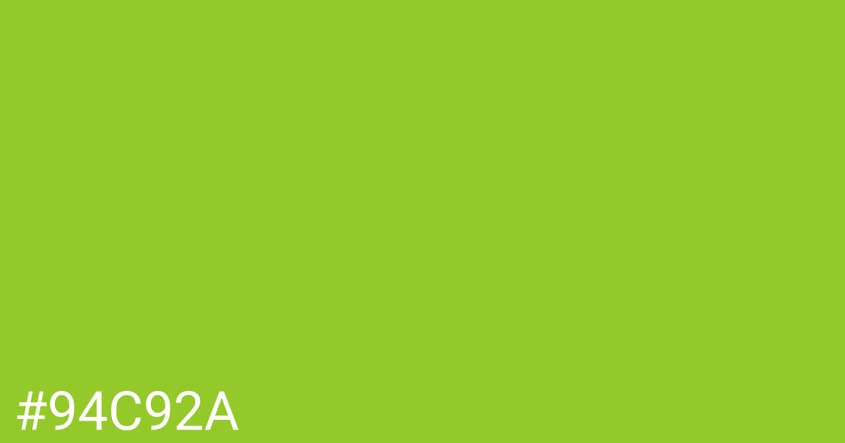 Hex color #94c92a graphic