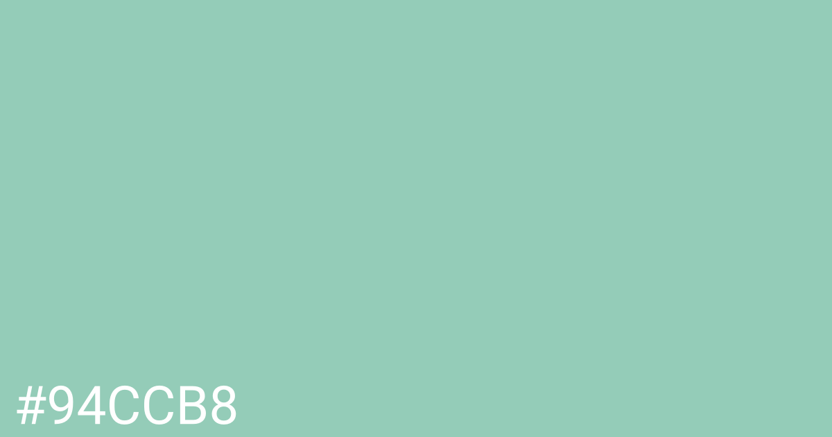 Hex color #94ccb8 graphic