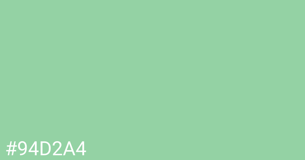 Hex color #94d2a4 graphic