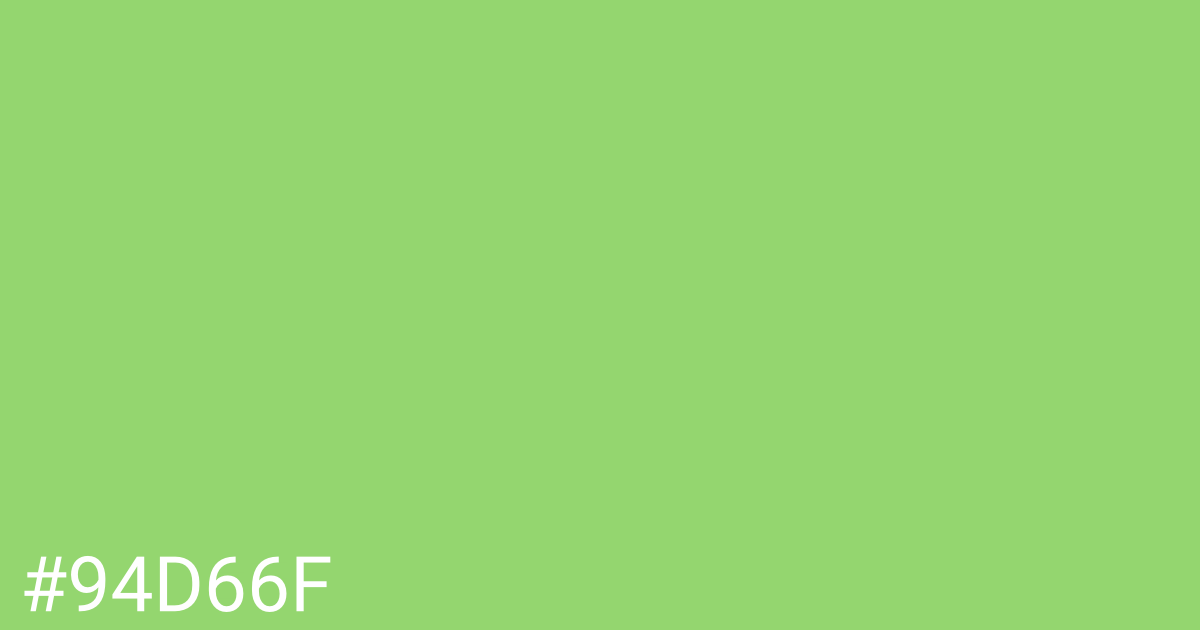 Hex color #94d66f graphic