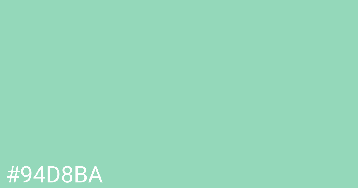 Hex color #94d8ba graphic