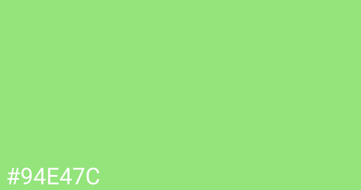 Hex color #94e47c graphic