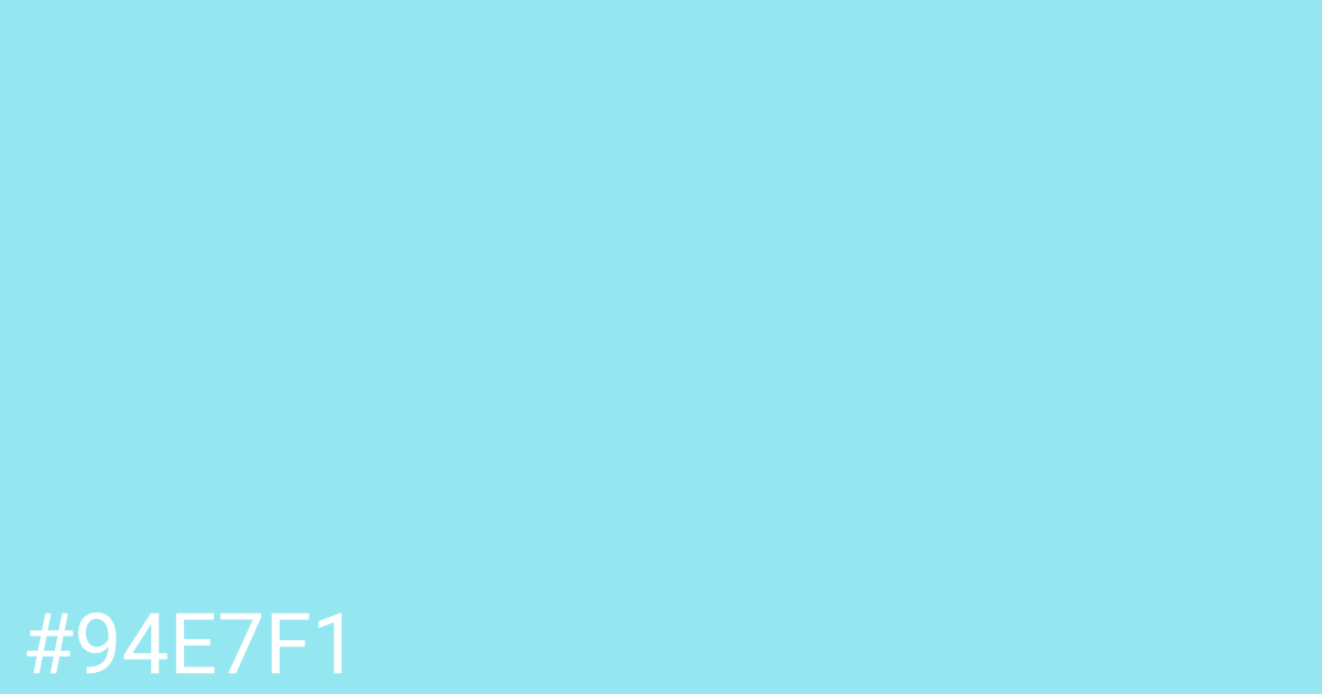 Hex color #94e7f1 graphic