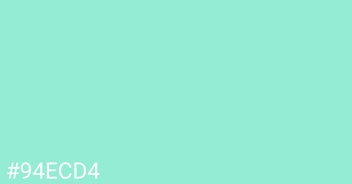 Hex color #94ecd4 graphic