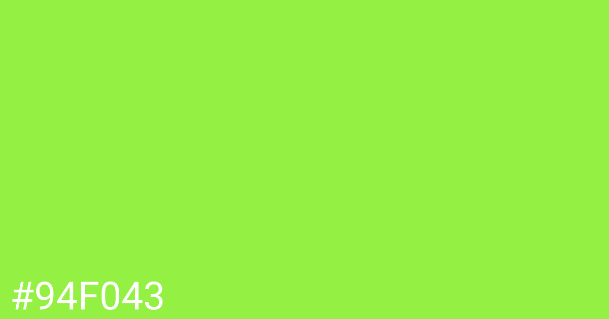 Hex color #94f043 graphic