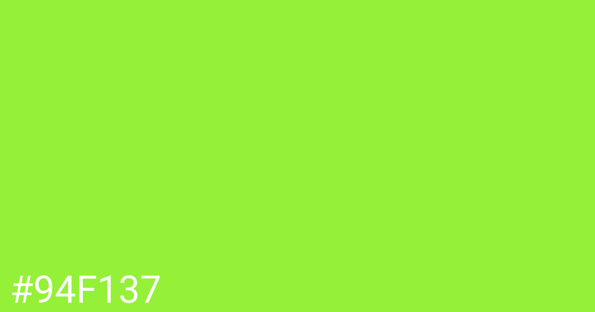 Hex color #94f137 graphic