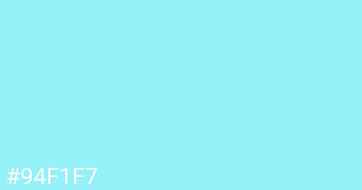 Hex color #94f1f7 graphic