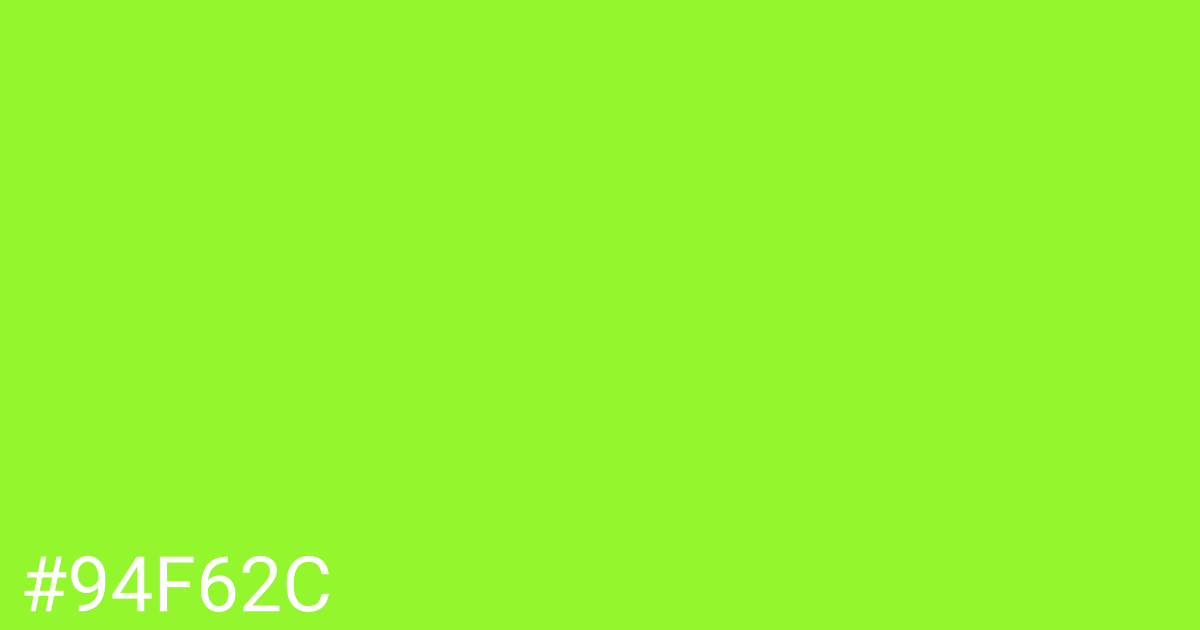 Hex color #94f62c graphic