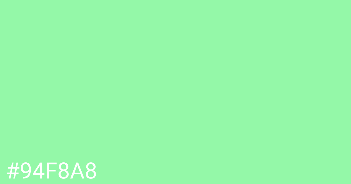 Hex color #94f8a8 graphic