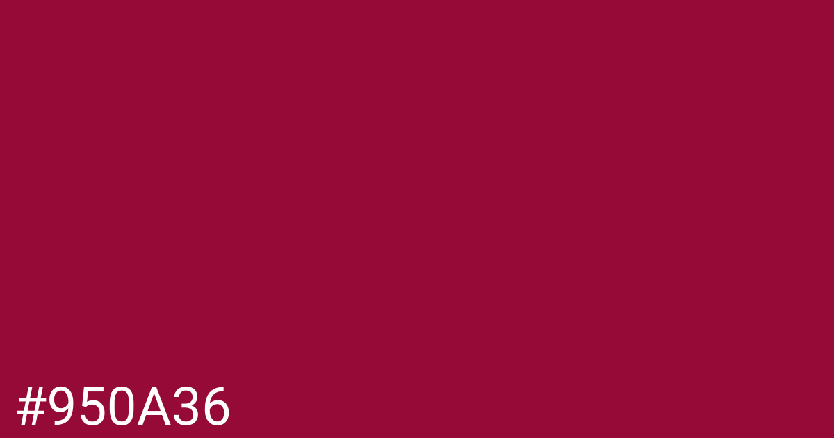 Hex color #950a36 graphic