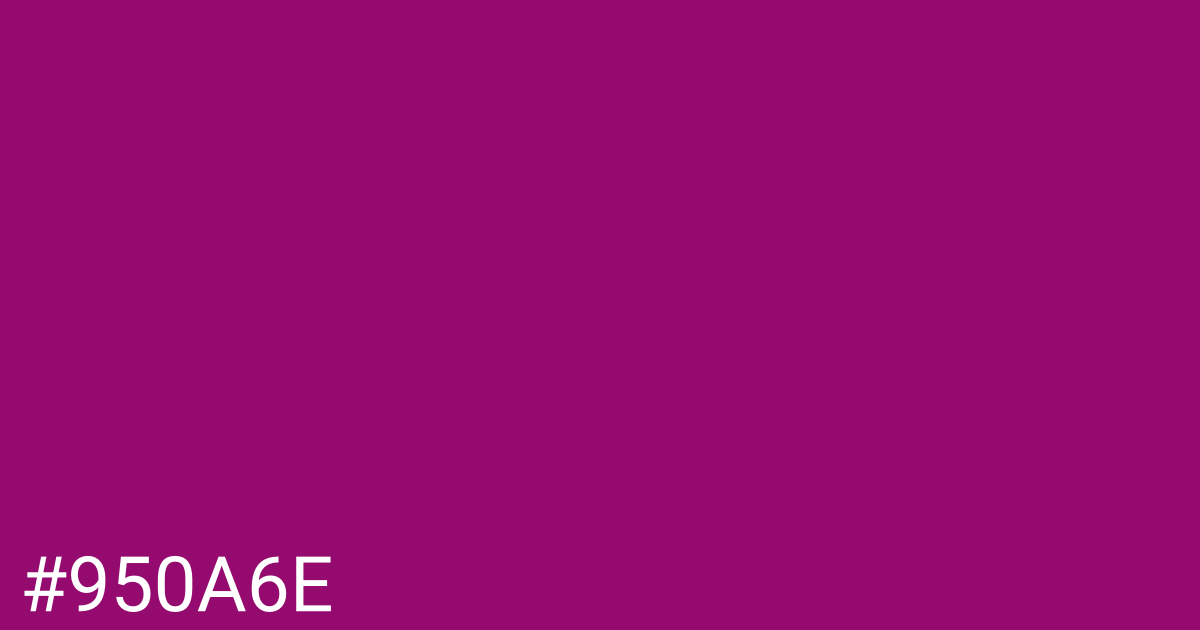 Hex color #950a6e graphic