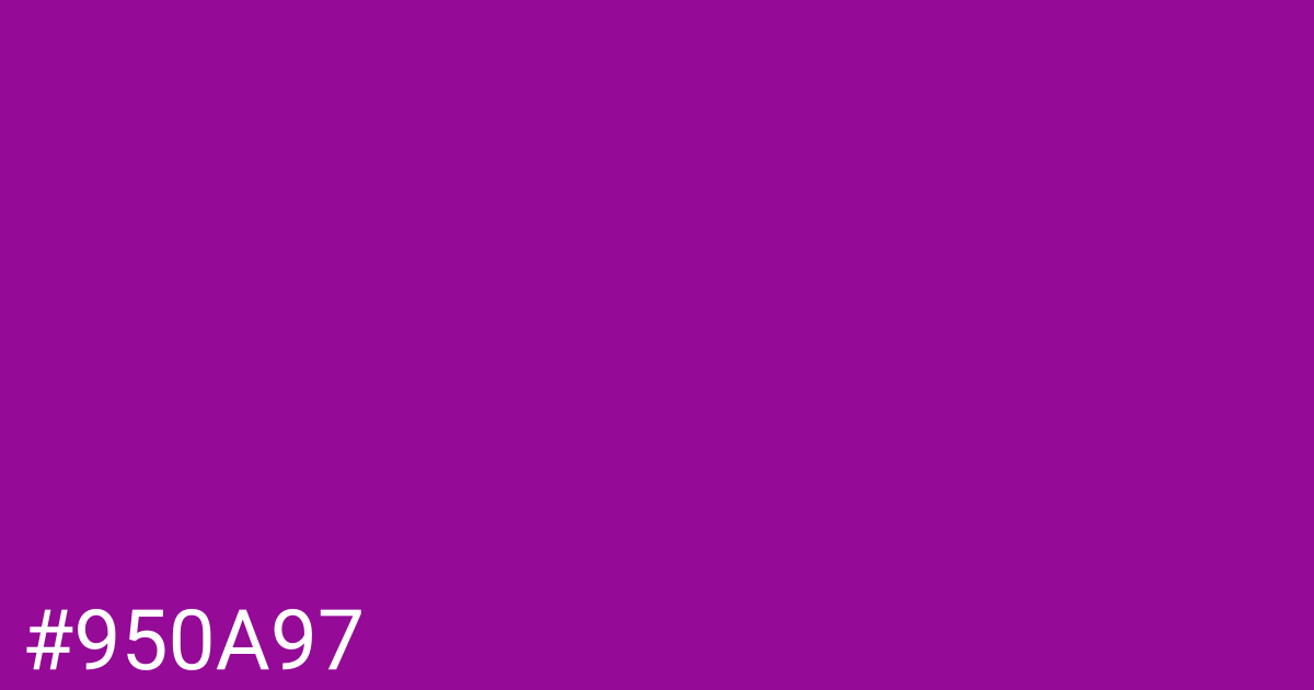 Hex color #950a97 graphic