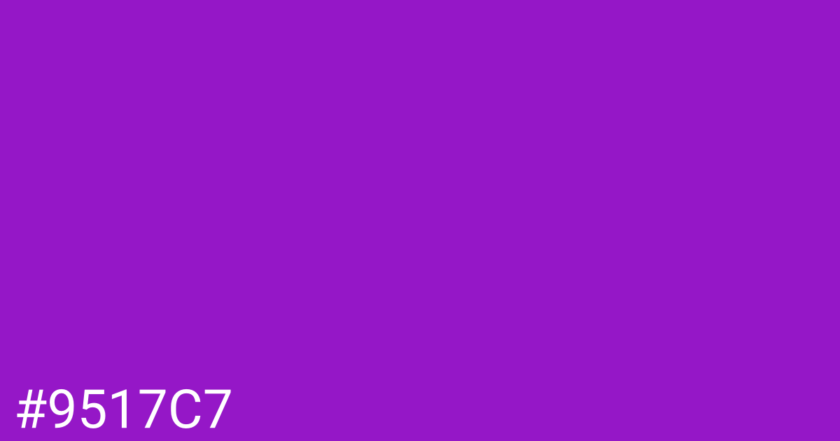 Hex color #9517c7 graphic
