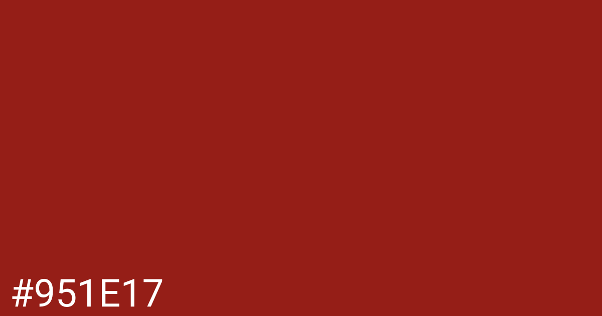 Hex color #951e17 graphic