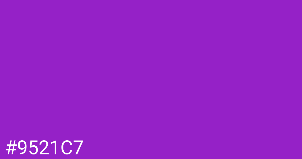 Hex color #9521c7 graphic