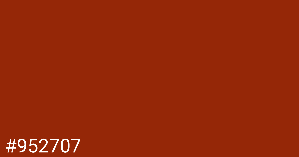 Hex color #952707 graphic