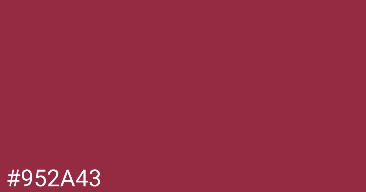 Hex color #952a43 graphic