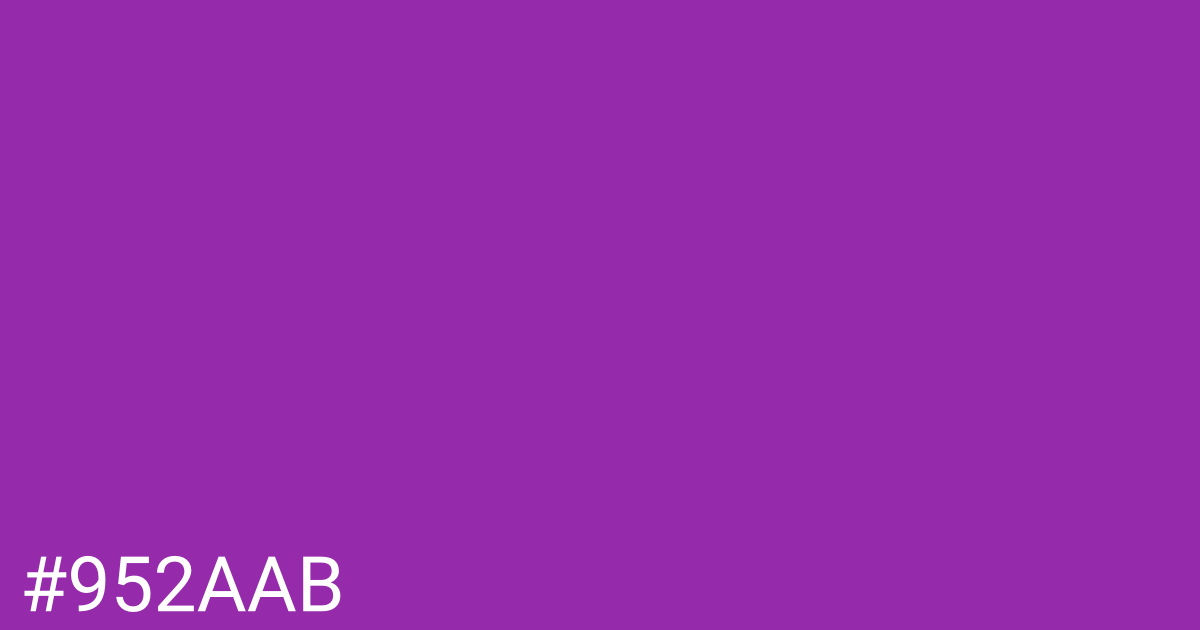 Hex color #952aab graphic