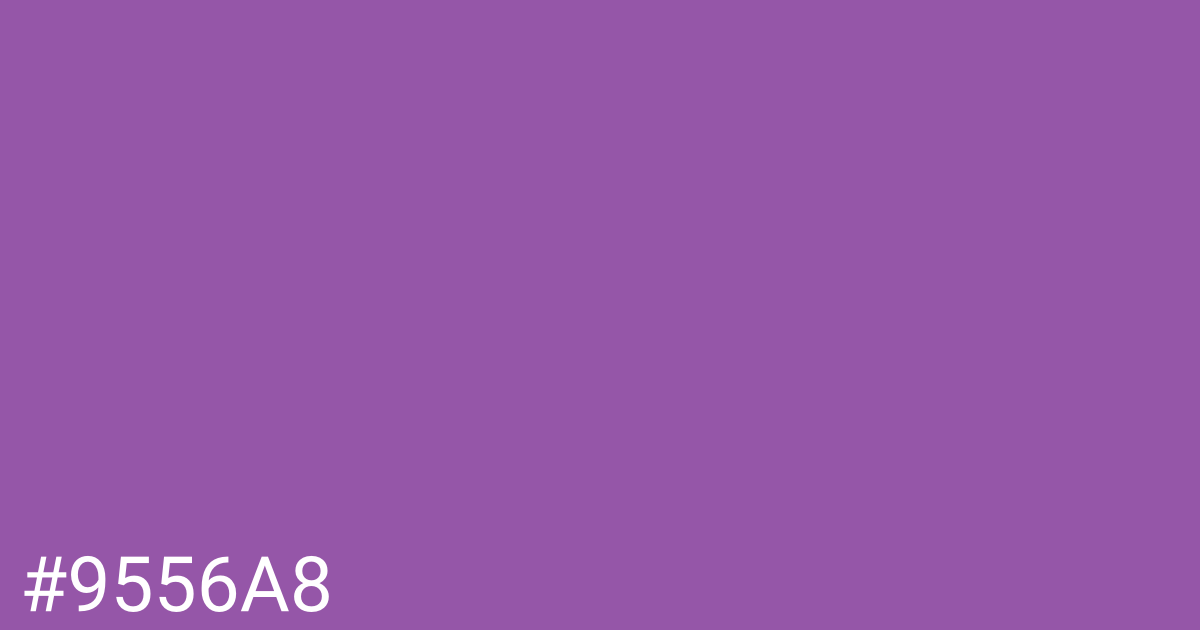 Hex color #9556a8 graphic