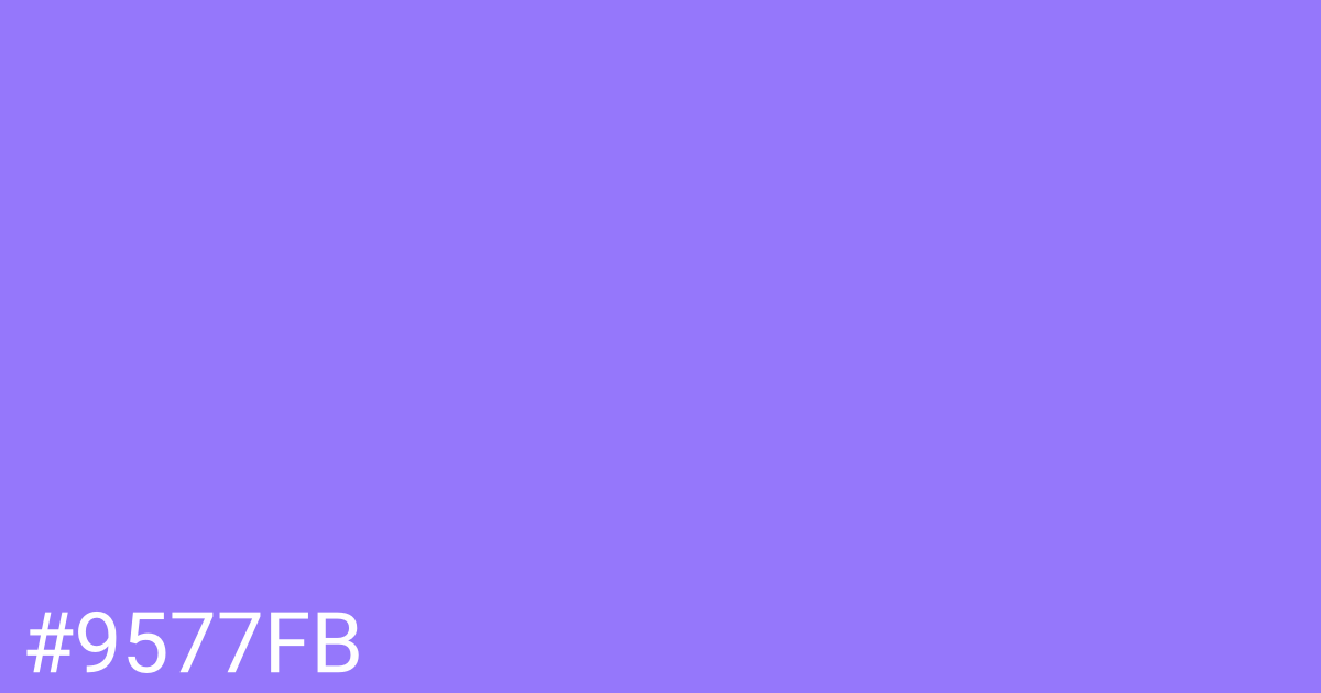 Hex color #9577fb graphic