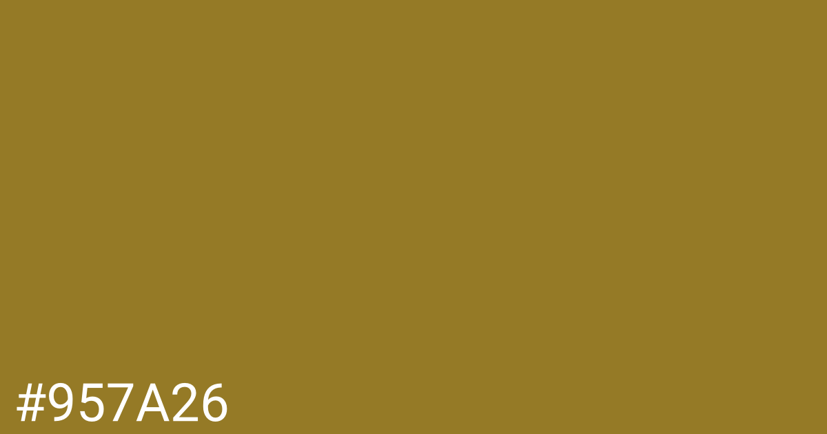 Hex color #957a26 graphic