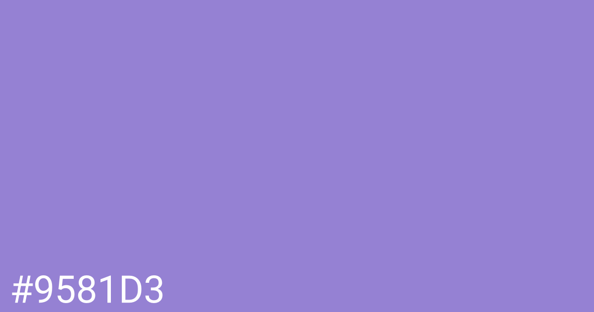 Hex color #9581d3 graphic