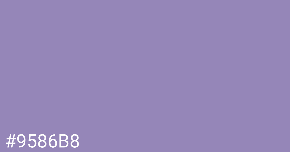 Hex color #9586b8 graphic