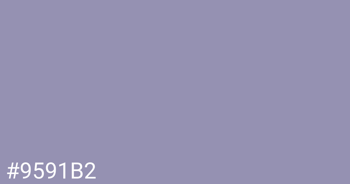 Hex color #9591b2 graphic