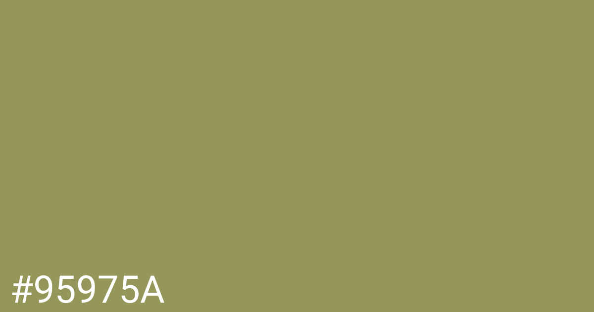 Hex color #95975a graphic