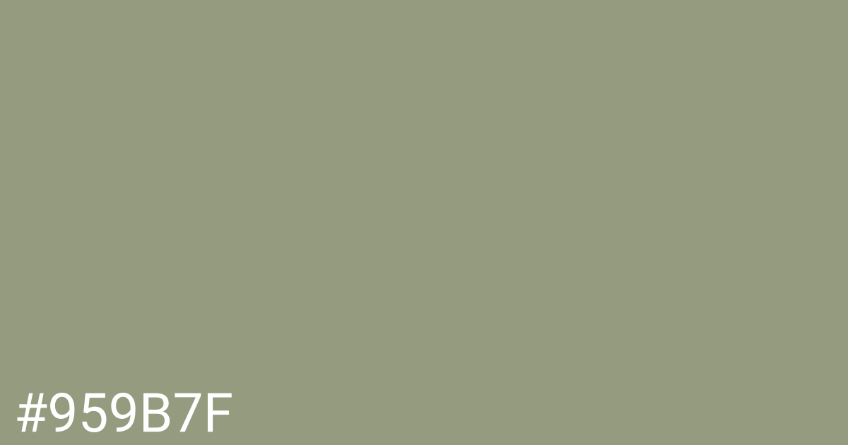 Hex color #959b7f graphic