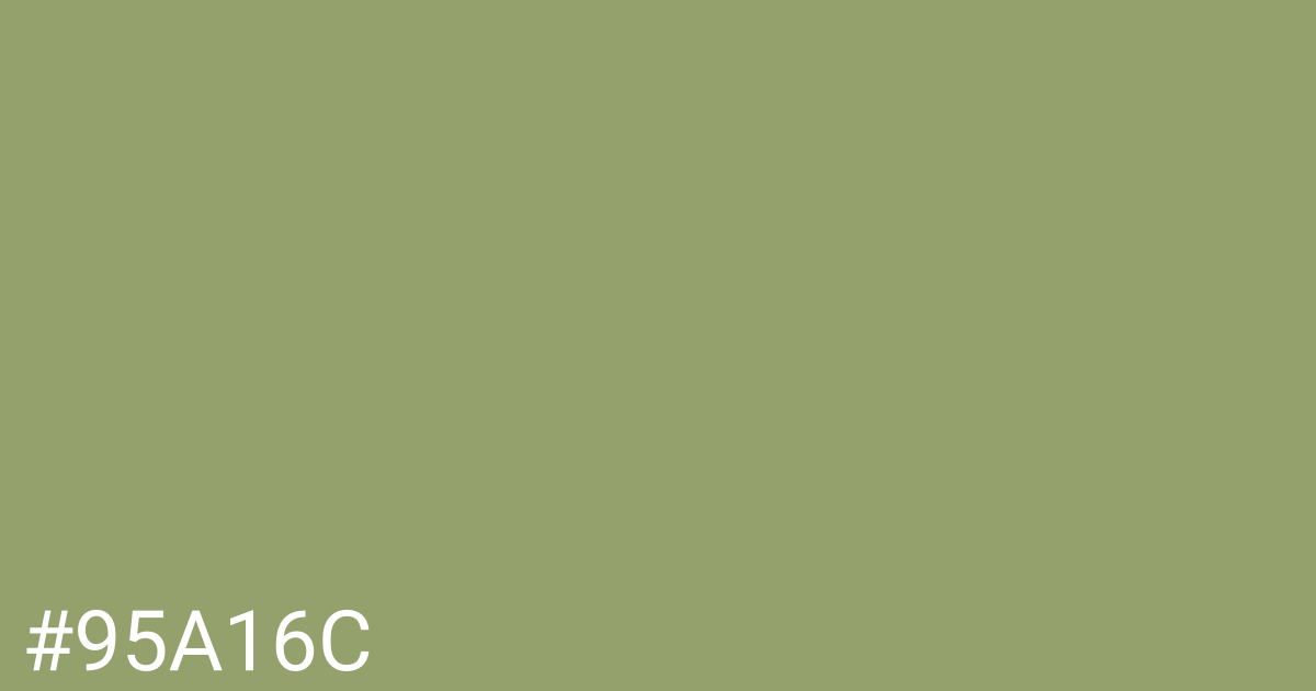 Hex color #95a16c graphic