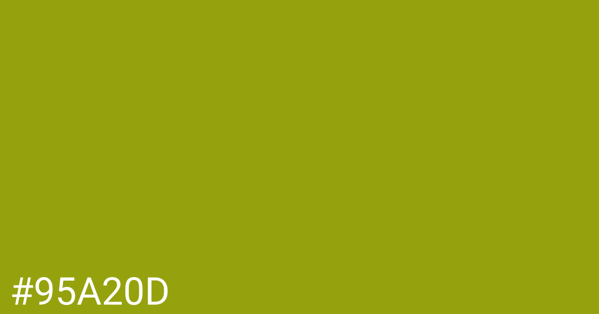 Hex color #95a20d graphic