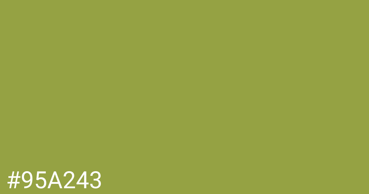 Hex color #95a243 graphic