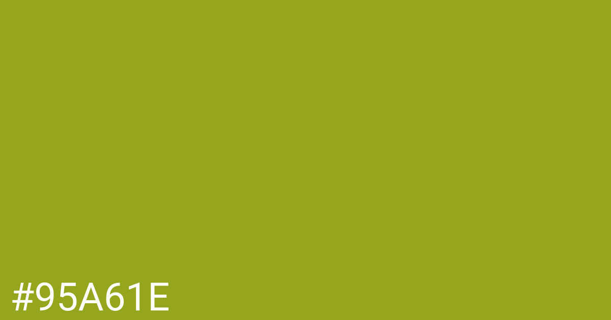 Hex color #95a61e graphic