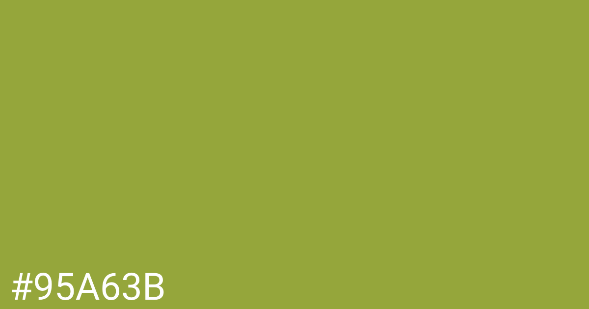Hex color #95a63b graphic