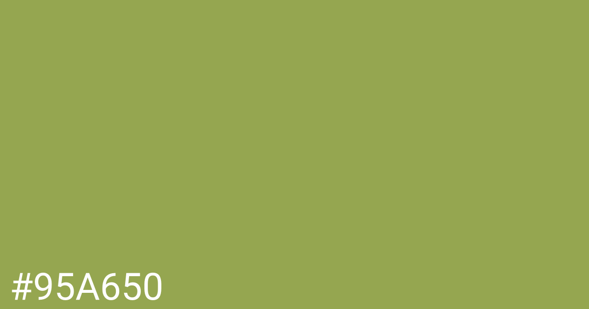 Hex color #95a650 graphic