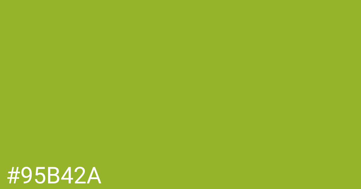 Hex color #95b42a graphic