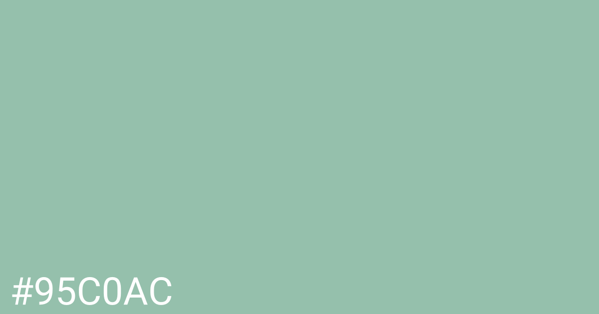 Hex color #95c0ac graphic