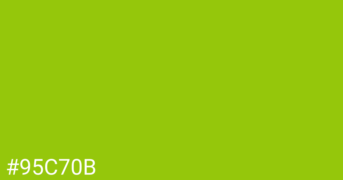 Hex color #95c70b graphic