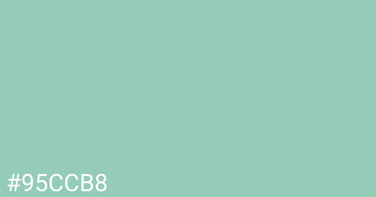 Hex color #95ccb8 graphic