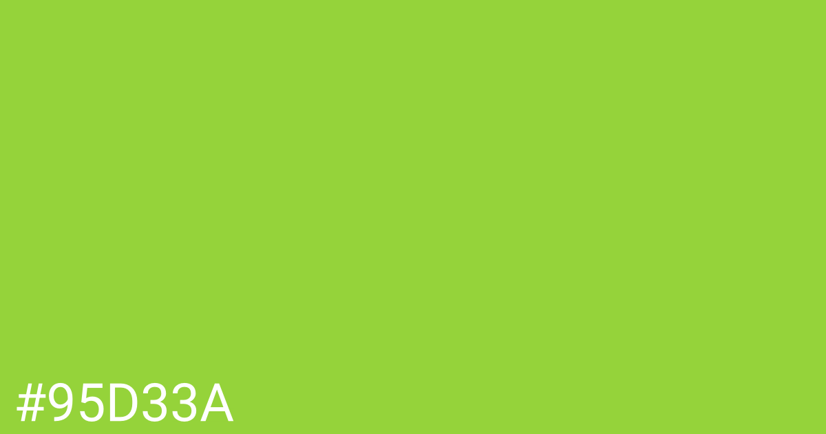 Hex color #95d33a graphic