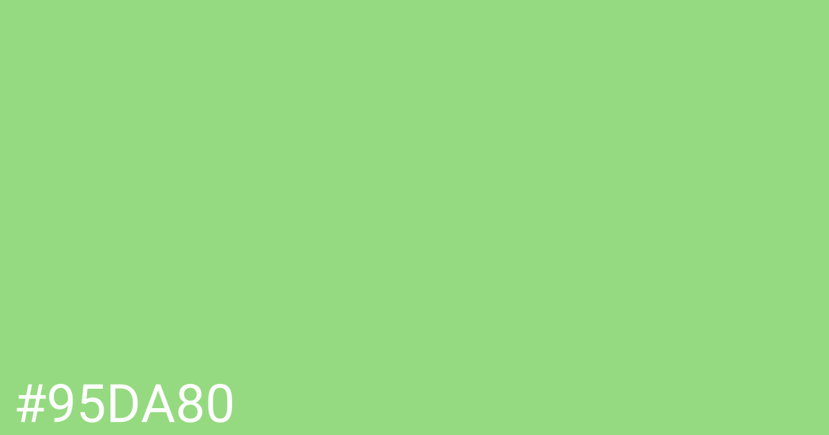 Hex color #95da80 graphic