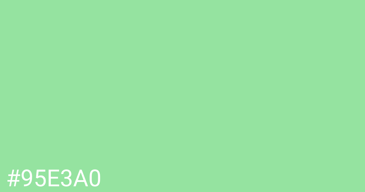 Hex color #95e3a0 graphic