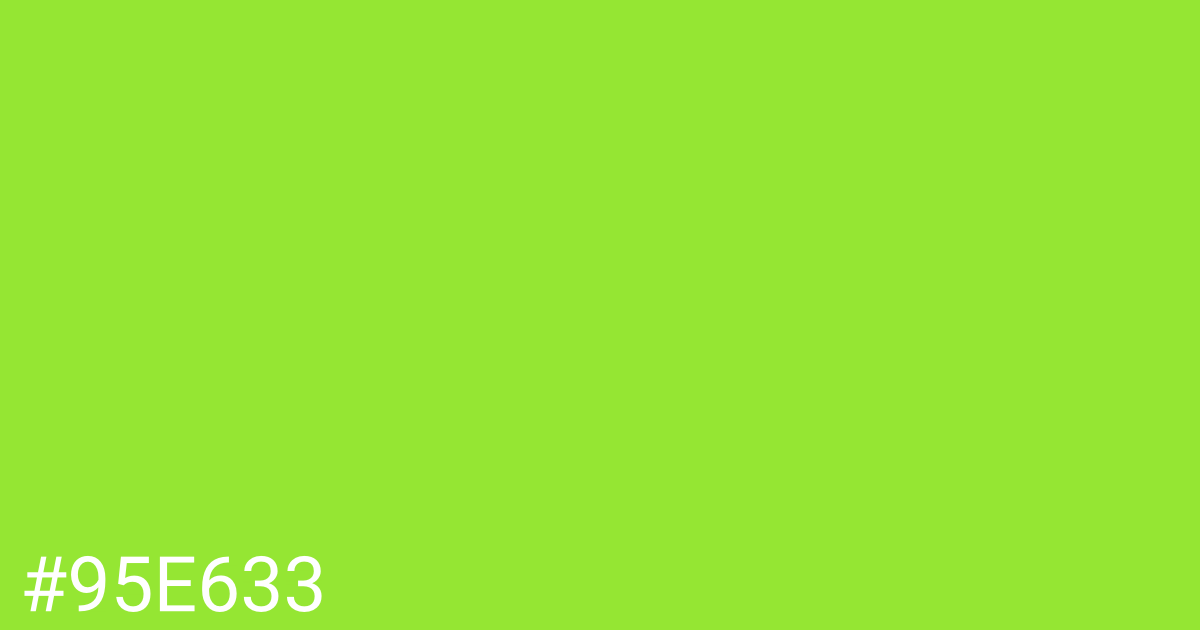 Hex color #95e633 graphic