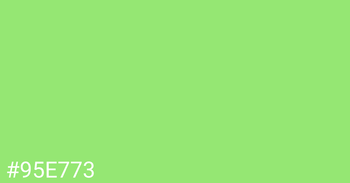 Hex color #95e773 graphic