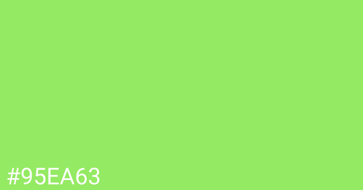 Hex color #95ea63 graphic