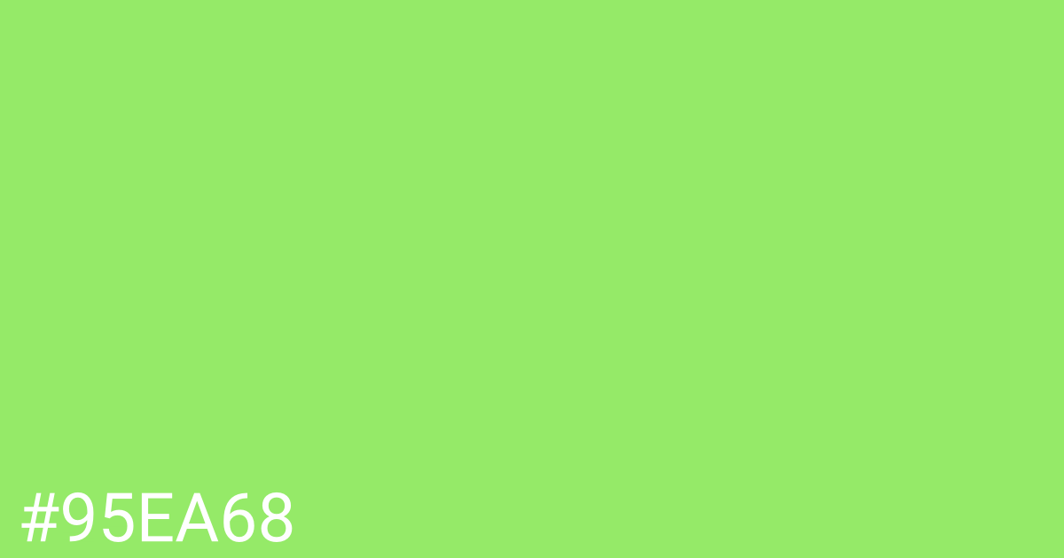 Hex color #95ea68 graphic