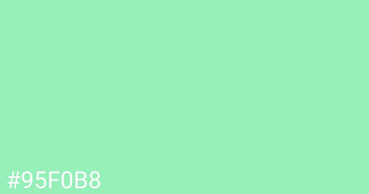 Hex color #95f0b8 graphic