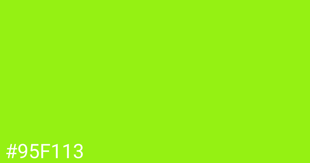 Hex color #95f113 graphic